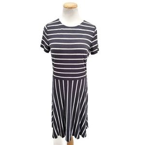 Loft Striped Fit & Flare Dress‎